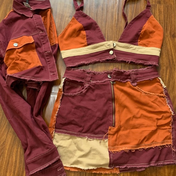 Fashion nova Denim  sweater skirt set - Picture 2 of 11